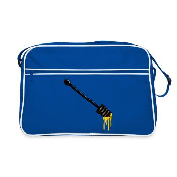 Cuillère à miel au miel - Sac Retro - bleu/blanc - Devant