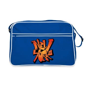 Graffiti de la ville de New York - Sac Retro - bleu/blanc - Devant