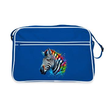 Zebra - Retro Bag - blue/white - Front
