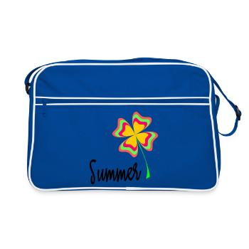 HOLIDAY. HAPPY HOLIDAYS. MISTRESS. MASTER. TEACHER - Retro Bag - blue/white - Front