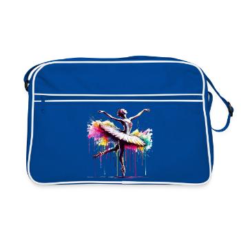 Danseuse de ballet avec tutu - Sac Retro - bleu/blanc - Devant