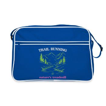Course sur sentier - Tapis roulant de la nature - Sac Retro - bleu/blanc - Devant