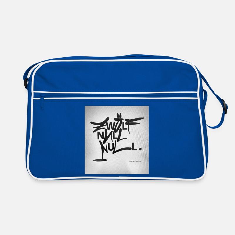 ZWÖLF_Null_Null - Sac Retro - bleu/blanc