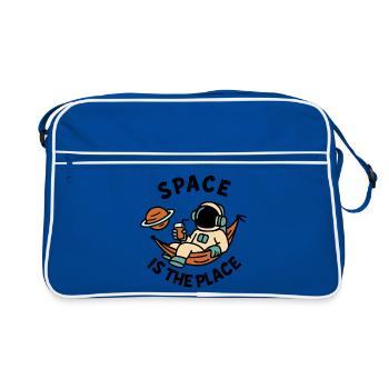 Explorer de l’espace astronaute design relaxant - Sac Retro - bleu/blanc - Devant