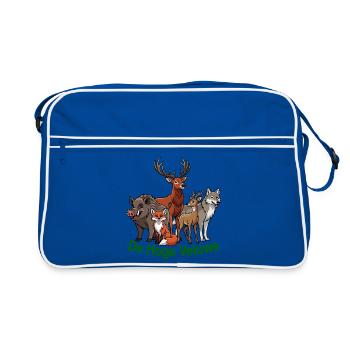 The big 5 of De Hoge Veluwe - Retro Bag - blue/white - Front