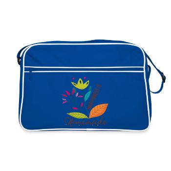 Motif floral Happy Nature Design - Sac Retro - bleu/blanc - Devant