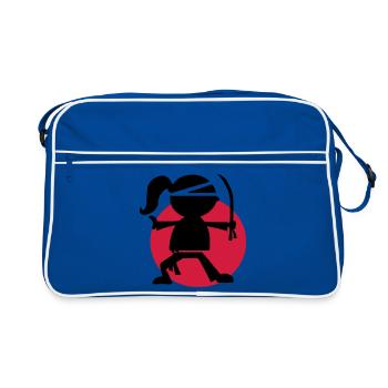 Urban Ninja Girl - Retro Bag - blue/white - Front