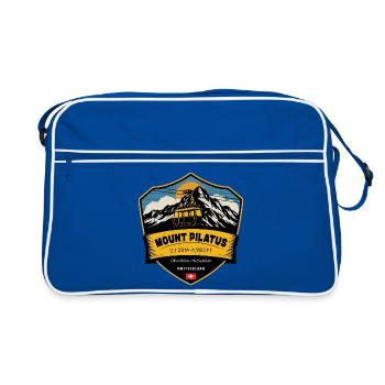 Mount Pilatus , Swiss Alps , switzerland  - Retro Bag - blue/white - Front