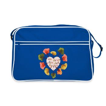 Heart full of trees - Retro Bag - blue/white - Front