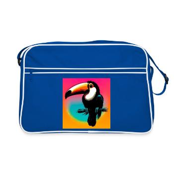 toucan - Retro Bag - blue/white - Front