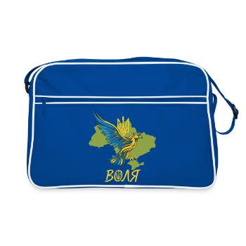 Volya Phoenix over Ukraine Map - Retro Bag - blue/white - Front