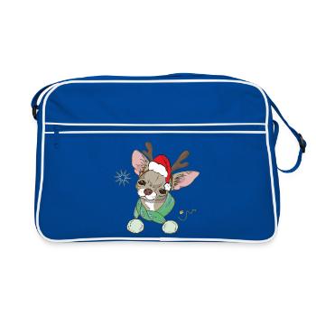 Renne de Noël laid - Sac Retro - bleu/blanc - Devant