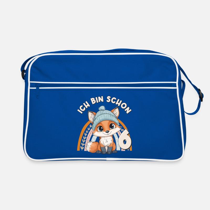 6e anniversaire Renard arc-en-ciel mignon mignon Sac Retro
