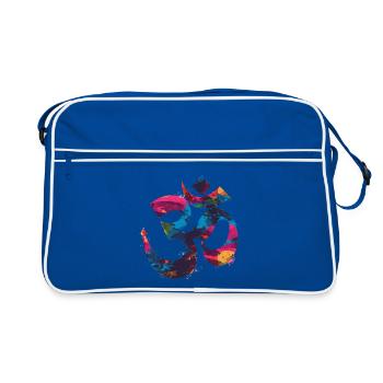 Colorful Om symbol in graffiti style - Retro Bag - blue/white - Front