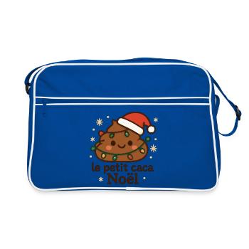 Petit cacao Noël éclairé avec guirlande - Sac Retro - bleu/blanc - Devant