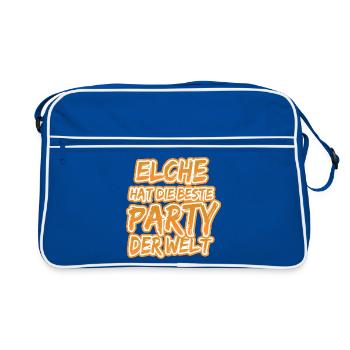 Elche Elche - Retro Tasche - Blau/Weiß - Vorne