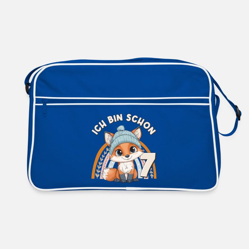 7e anniversaire Renard arc-en-ciel mignon mignon Sac Retro