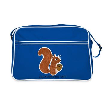 Écureuil au gland - Sac Retro - bleu/blanc - Devant