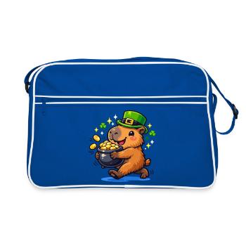 Mignonne capybara Or de la Saint-Patrick - Sac Retro - bleu/blanc - Devant