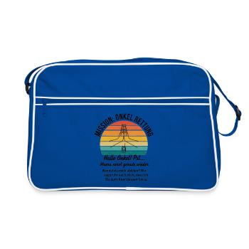 Mission Uncle Rescue - funny saying - Retro Bag - blue/white - Front