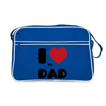 J’aime mon papa - Sac Retro - bleu/blanc - Devant