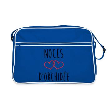 Noces d'Orchidée 55 ans de mariage - Sac Retro - bleu/blanc - Devant