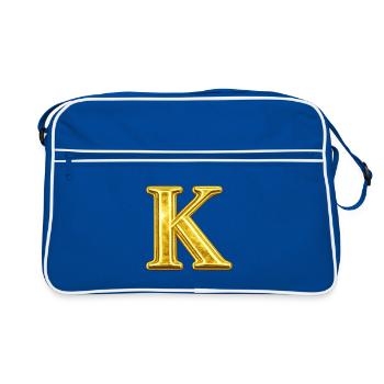 K Golden Monogram - Retro Bag - blue/white - Front