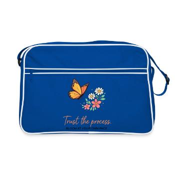Butterfly Bloom : Faites confiance au processus - Sac Retro - bleu/blanc - Devant