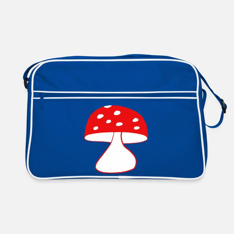 Red fly agaric mushrooms Retro Bag