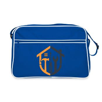 Caretaker Coat of Arms – Craftsman Logo - Retro Bag - blue/white - Front