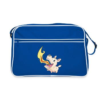 Mein Hund hatte zu viele rote Paprika - Retro Tasche - Blau/Weiß - Vorne