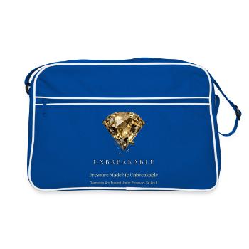 Conception de motivation diamant incassable - Sac Retro - bleu/blanc - Devant