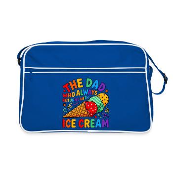Papa vient toujours avec de la glace - Sac Retro - bleu/blanc - Devant