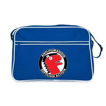 Action reptilienne anti-humanoïde - Sac Retro - bleu/blanc - Devant