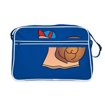 escargot escargot - Sac Retro - bleu/blanc - Devant
