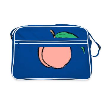 veggie Veggie pêche pêche fruits17 - Sac Retro - bleu/blanc - Devant