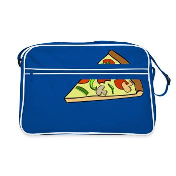 Pizza Pizzastück - Sac Retro - bleu/blanc - Devant