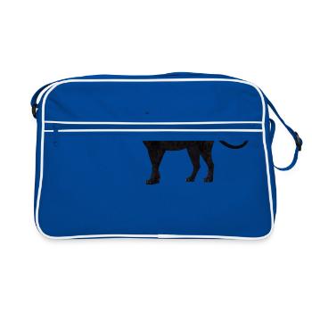 La panthère noire :) - Sac Retro - bleu/blanc - Devant