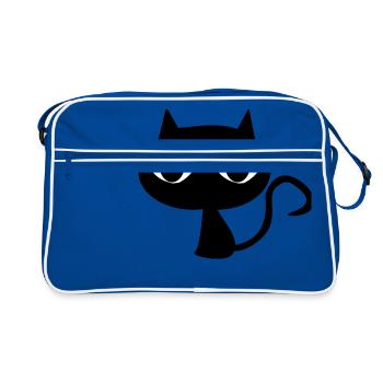 chat noir - Sac Retro - bleu/blanc - Devant