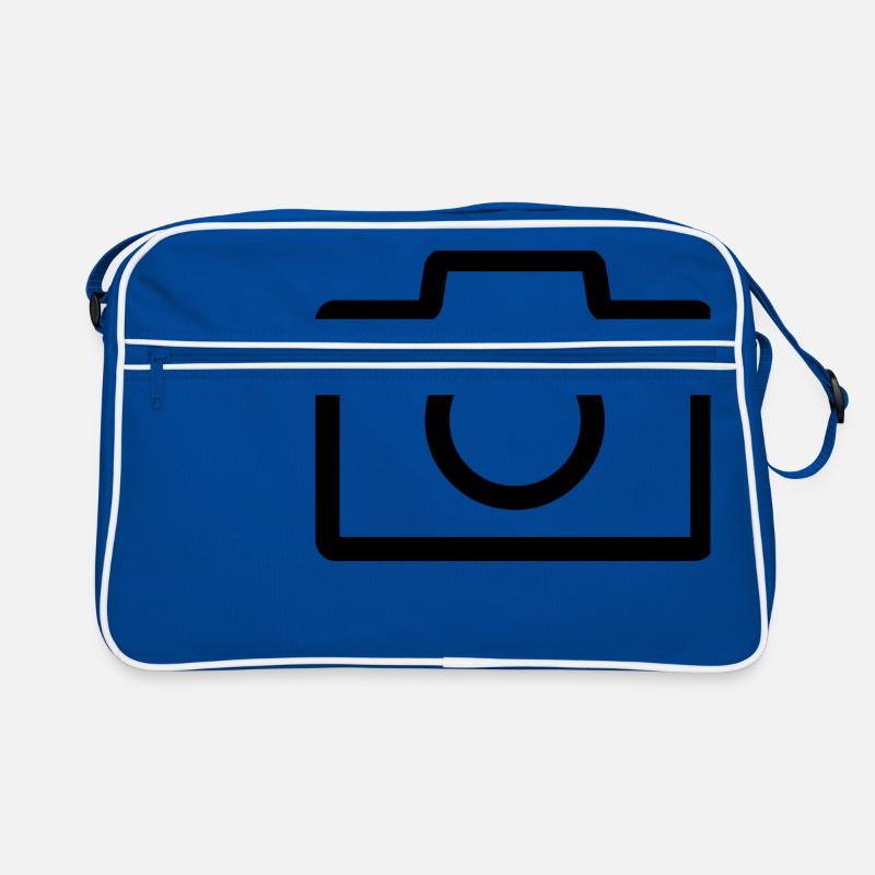 Kamera - Retro Tasche - Blau/Weiß