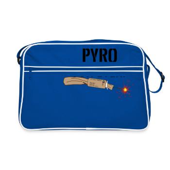 Pyro For Ever Black - Retro Bag - blue/white - Front