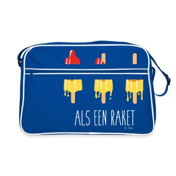 Comme une fusée - Sac Retro - bleu/blanc - Devant