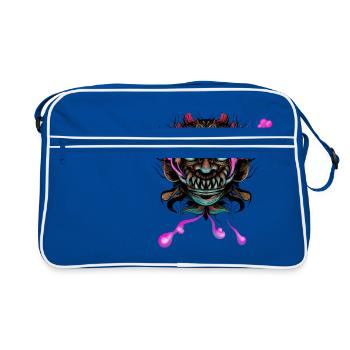 Dämon - Retro Tasche - Blau/Weiß - Vorne