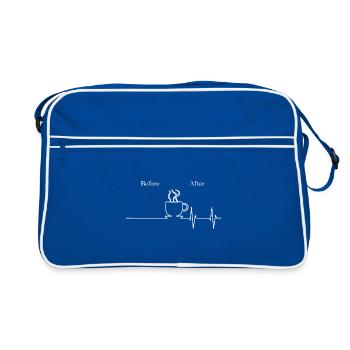 coffee addiction - Retro Bag - blue/white - Front