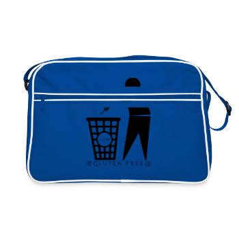 Gluten container (black) - Retro Bag - blue/white - Front