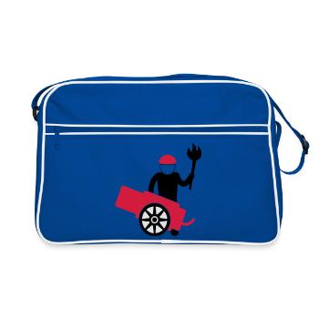 cannon man - Retro Bag - blue/white - Front