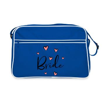 Bride Heart Bachelorette Party Gift - Retro Bag - blue/white - Front
