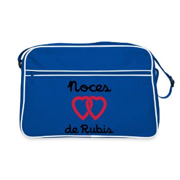 Noces de Rubis - Sac Retro - bleu/blanc - Devant