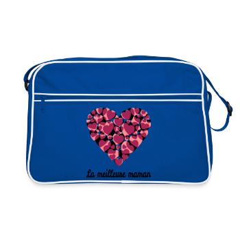 la meilleure maman - Retro Tasche - Blau/Weiß - Vorne