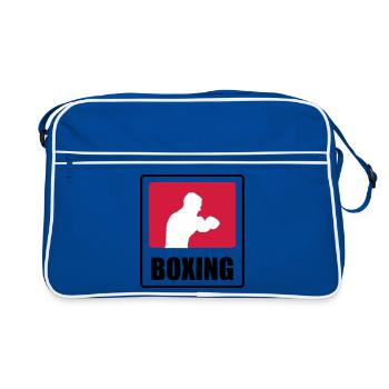 Boxer - Boxen 🥊 - Retro Tasche - Blau/Weiß - Vorne